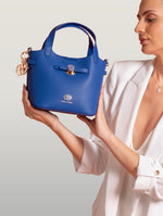 Load image into Gallery viewer, Blue Delphine Bucket Bag