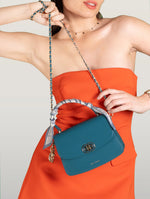 Load image into Gallery viewer, Jane Teal Envelope Bag