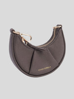 Load image into Gallery viewer, Winchester Fog grey Kensington mini croissant leather bag with gold hardware