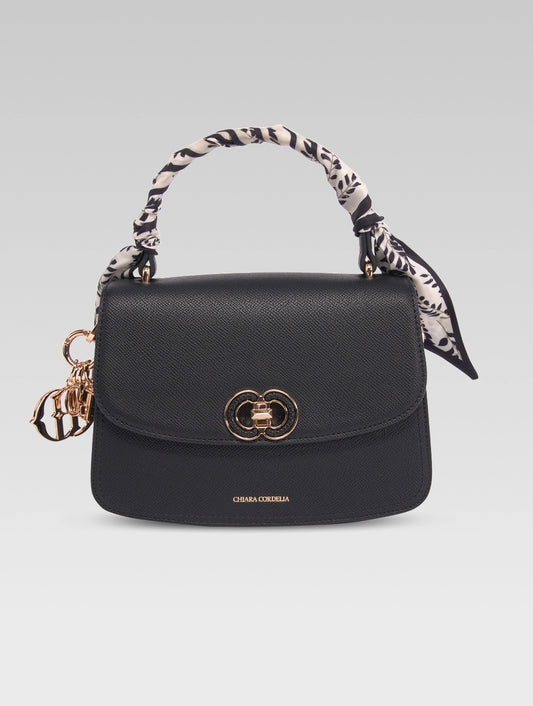 Front view of jane envelope bag in black color