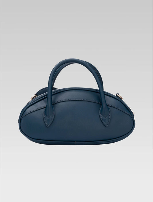 Back view of emberly envelope bag in royal teal color