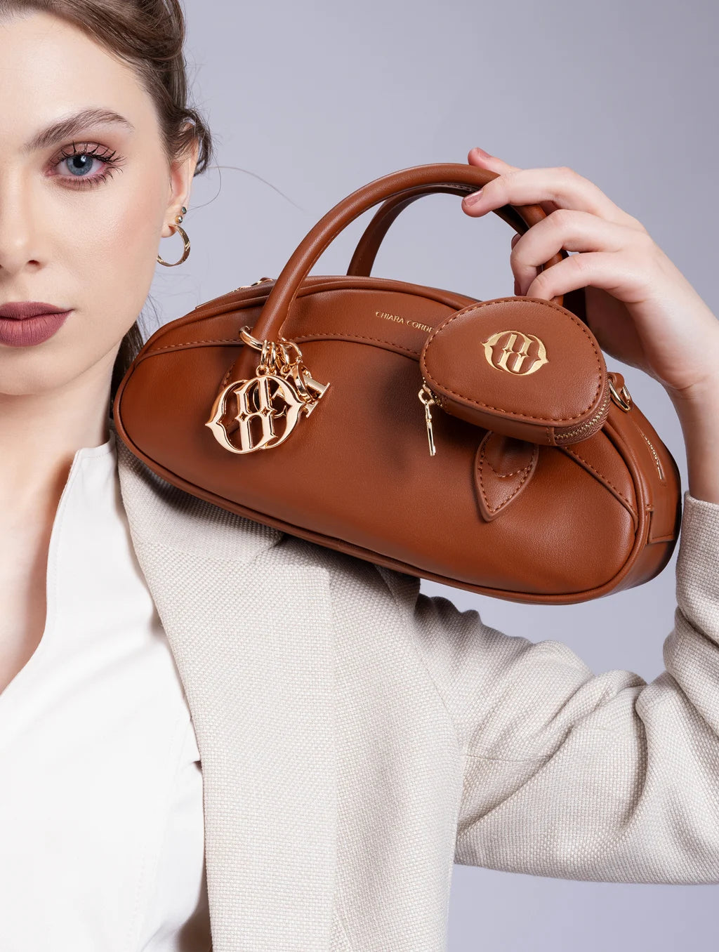 Tan emberly envelope bag