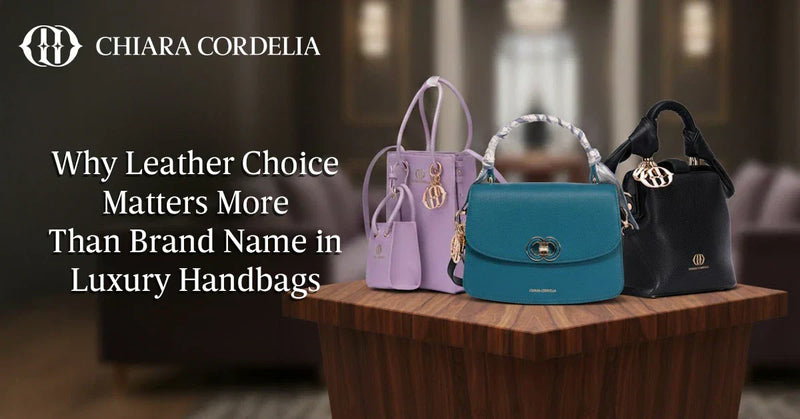 Luxury handbag leather ageing gracefully with soft patina
