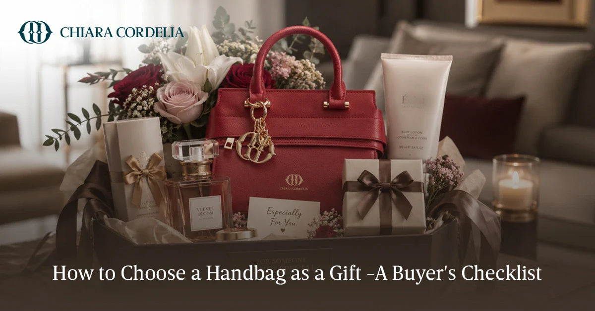 Elegant leather handbag by chiara cordelia