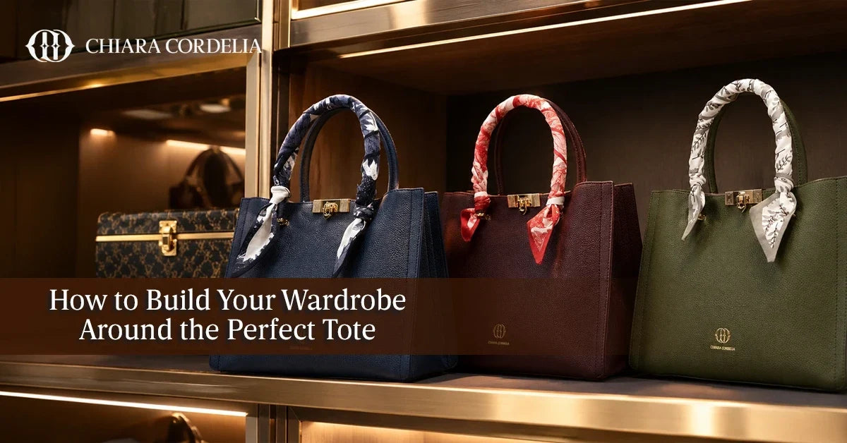Luxury leather tote bag for everyday use by chiara cordelia