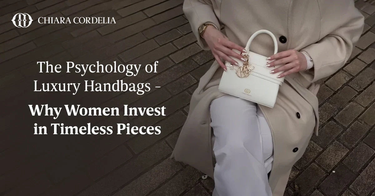 Woman carrying a timeless luxury handbag during everyday activities