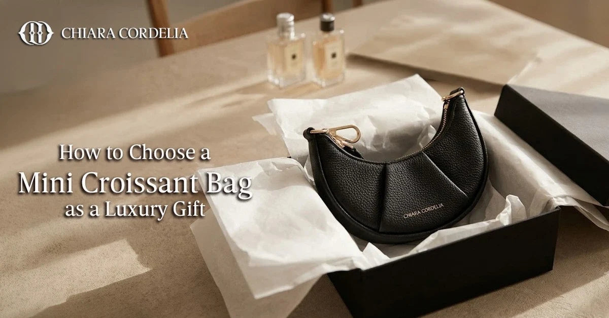 Mini croissant bag as a luxury gift for her