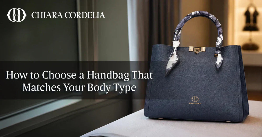 Woman carrying small structured handbag ideal for petite body type