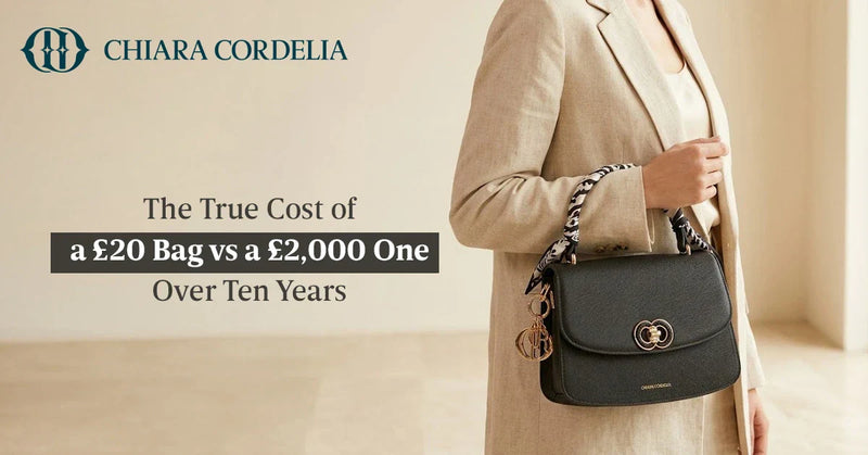 Comparison of cheap and luxury handbags showing long-term value over ten years