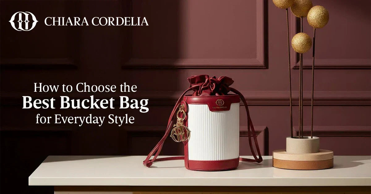 Blaise in tudor berry  bucket bag