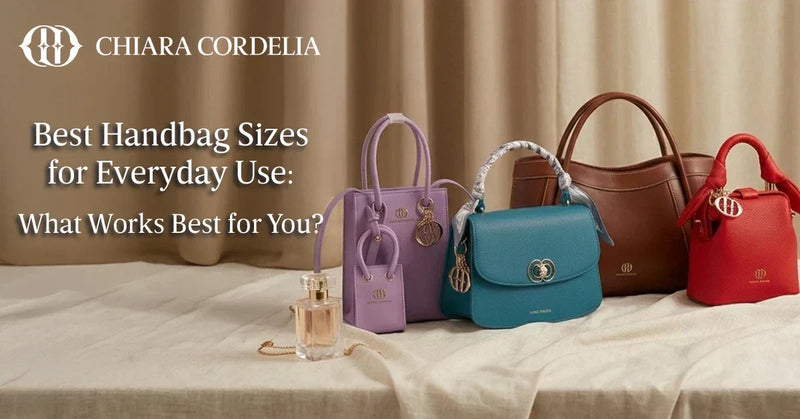 Everyday handbag sizes small medium and large with tote bucket and envelope bags