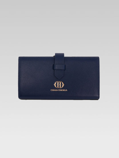 Front view of Fortuna wallet in royal blue color