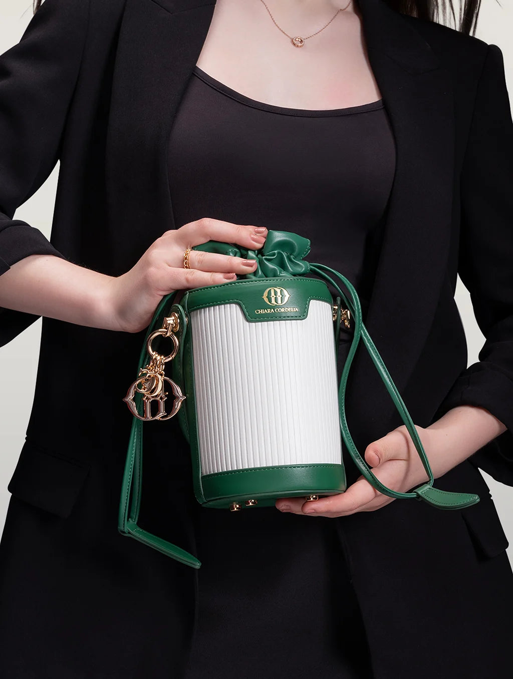 Green blaise bucket bag