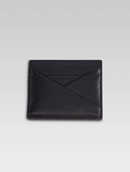 Back facing of black color felicitas card holder