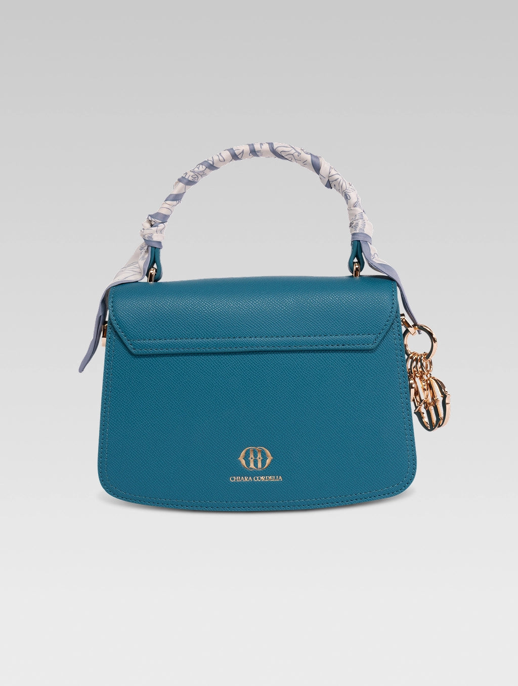 Back view of jane envelope bag in royal teal color