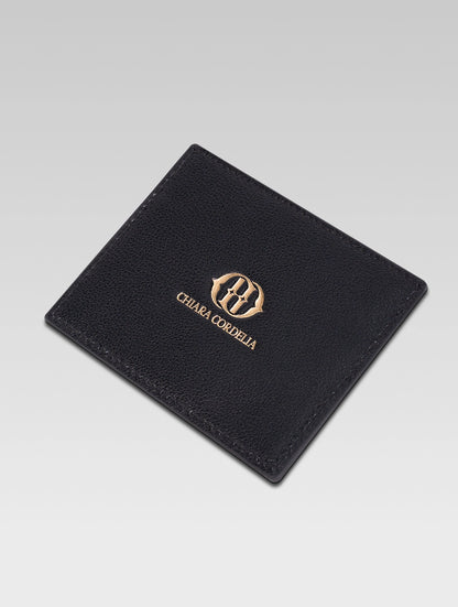 Front facing of black color felicitas card holder