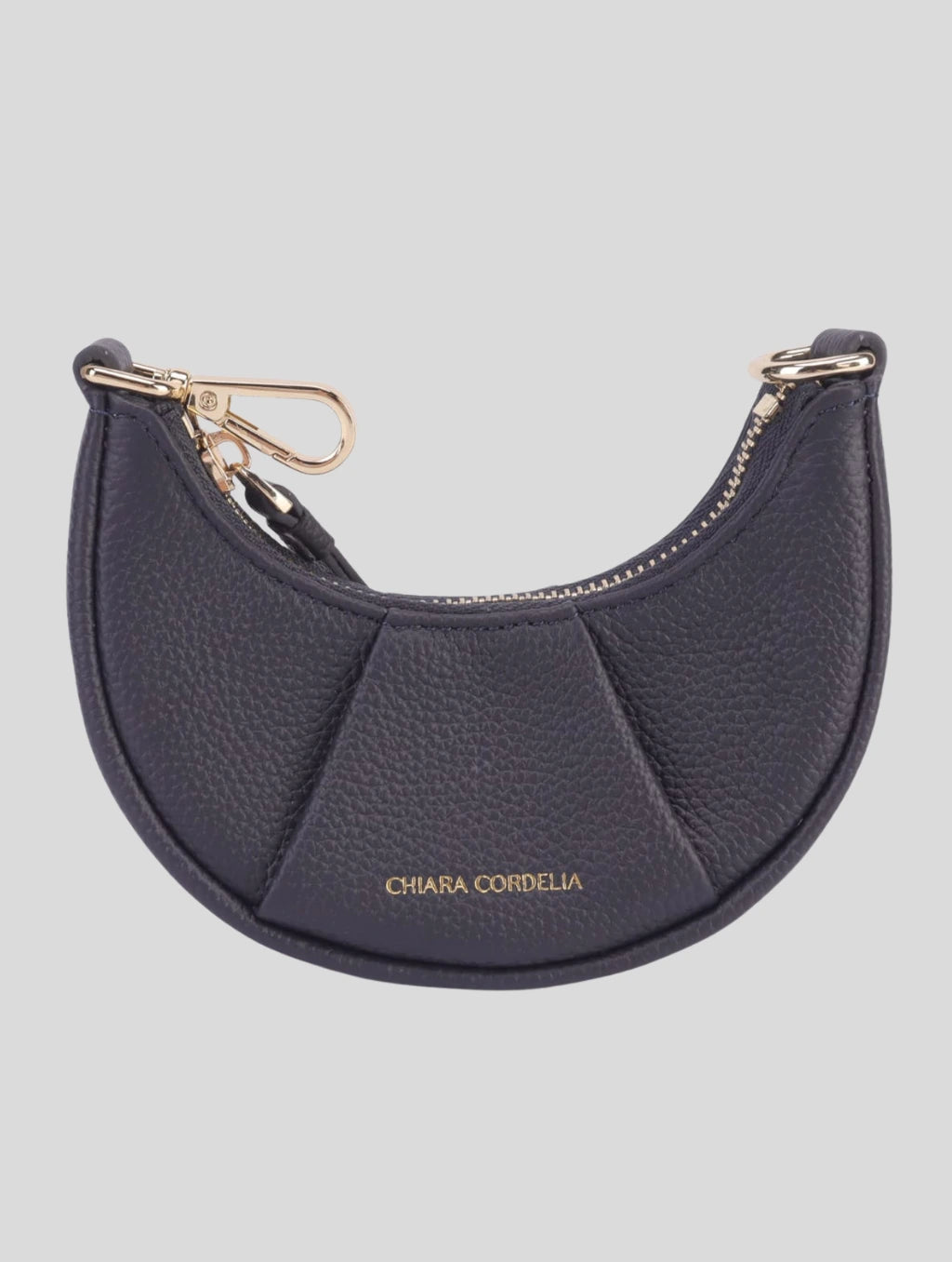 Celestial Night Kensington mini croissant leather bag with gold hardware by Chiara Cordelia