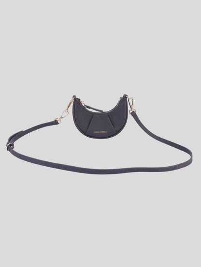 Celestial Night Kensington mini croissant leather bag with gold hardware by Chiara Cordelia