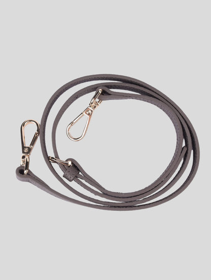 Winchester Fog grey Kensington mini croissant leather bag with gold hardware
