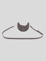 Load image into Gallery viewer, Winchester Fog grey Kensington mini croissant leather bag with gold hardware
