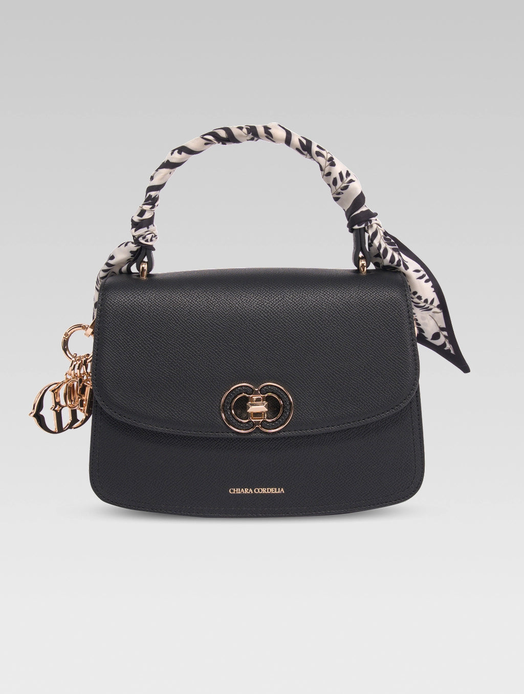 Front view of jane envelope bag in black color