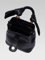 Load image into Gallery viewer, Top view of caledonia frame bag in black color
