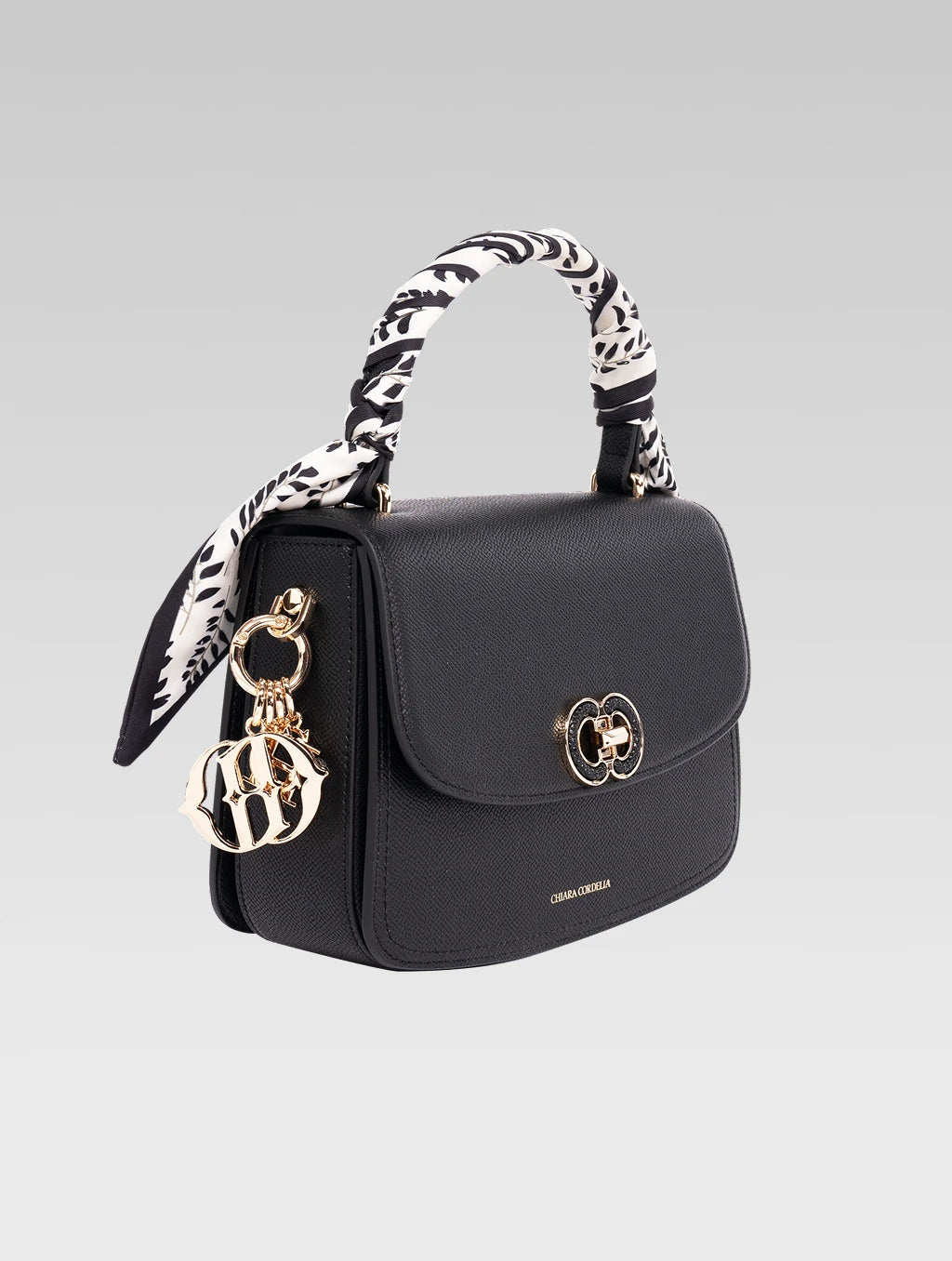 Side view of jane envelope bag in black color