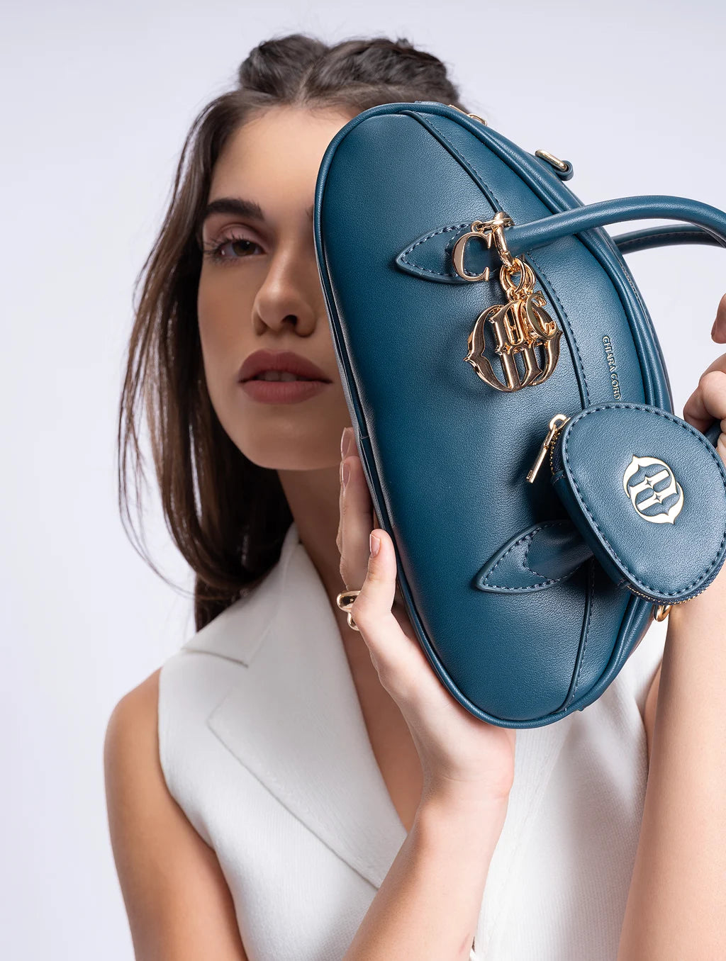 Teal Emberly Envelope Bag
