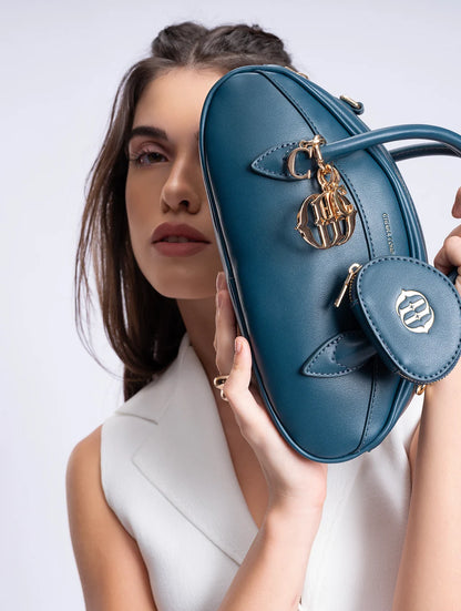 Teal Emberly Envelope Bag
