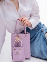Load image into Gallery viewer,  Genevieve Lavender Bucket Bag

