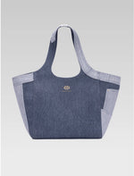 Load image into Gallery viewer, Front view of Marlene demin tote bag
