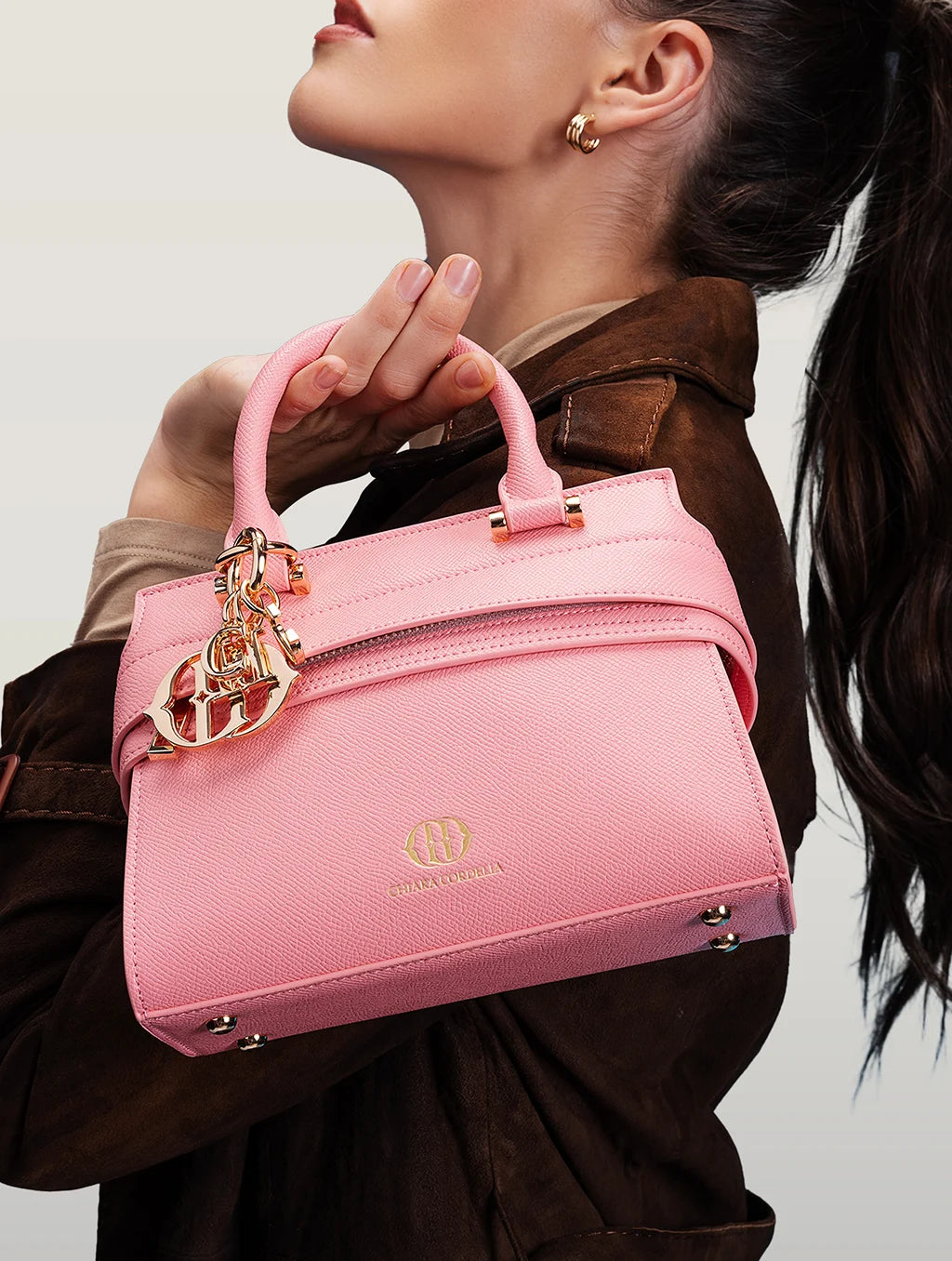 Baby pink ophelia envelope bag