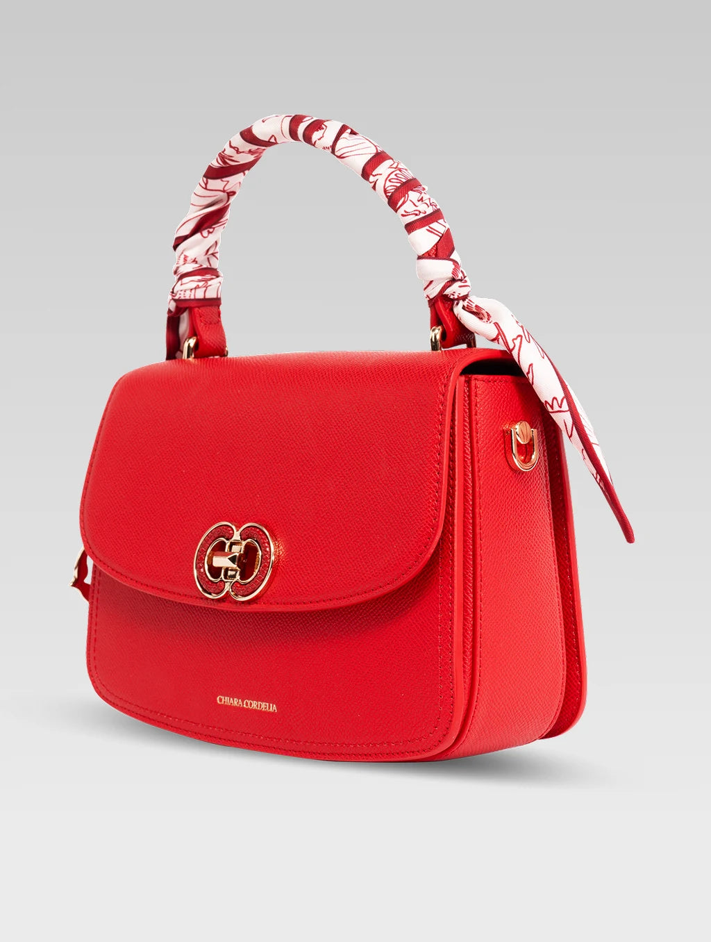 Side view of jane envelope bag in red color