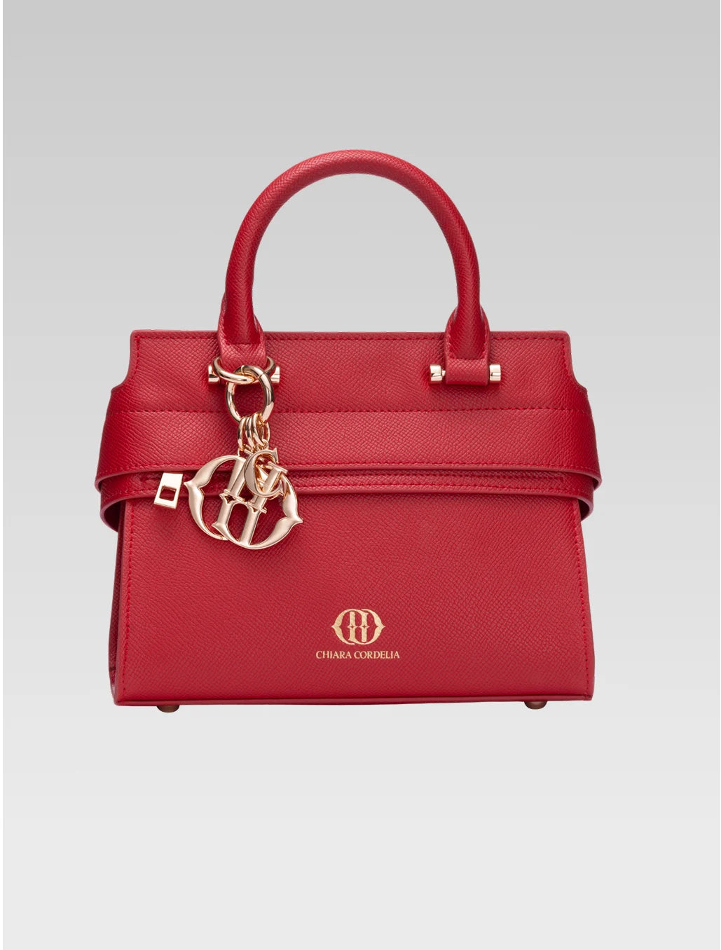 Front view of ophelia envelope bag in red color